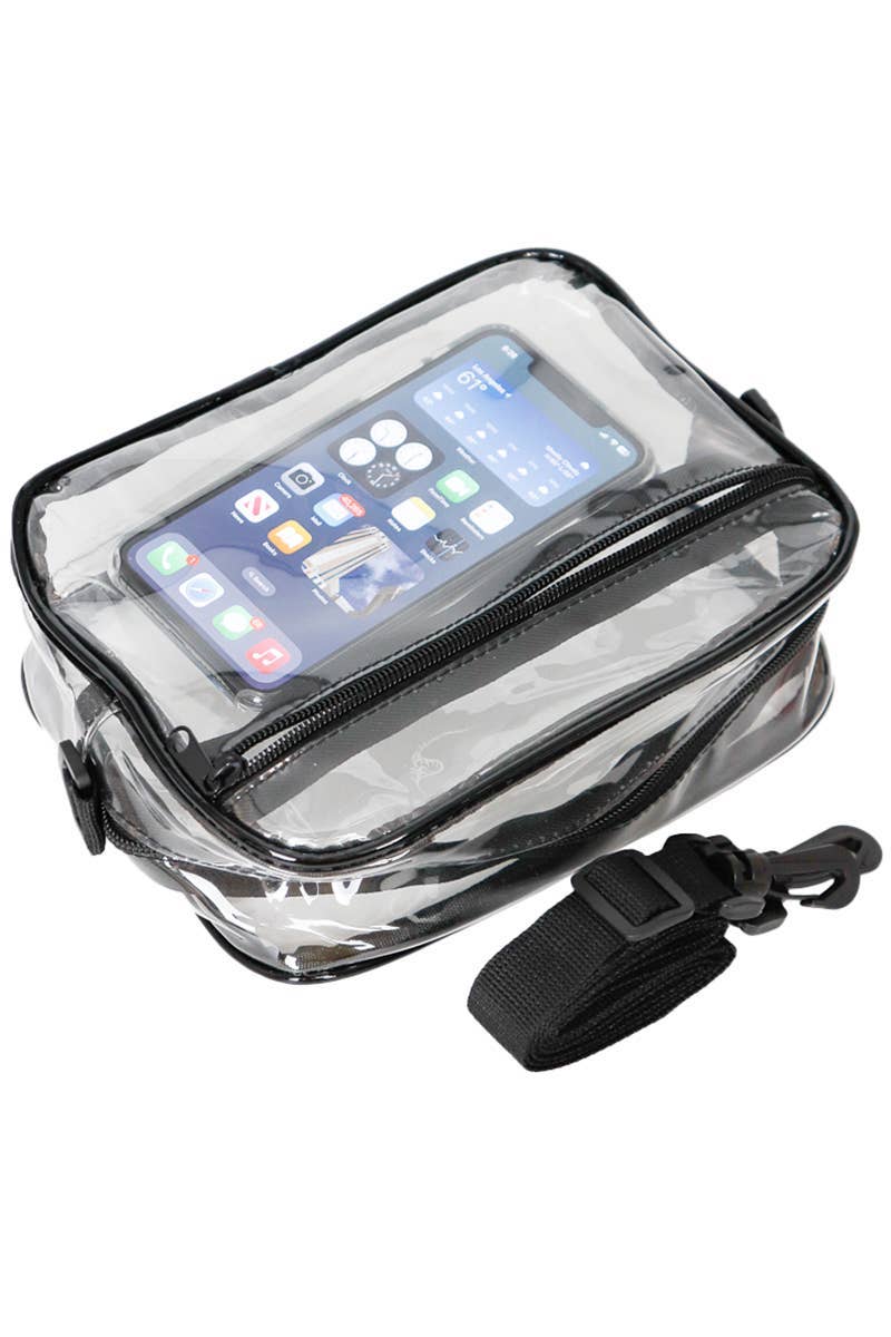 Clear Pvc Crossbody Messenger Travel Spa Bag