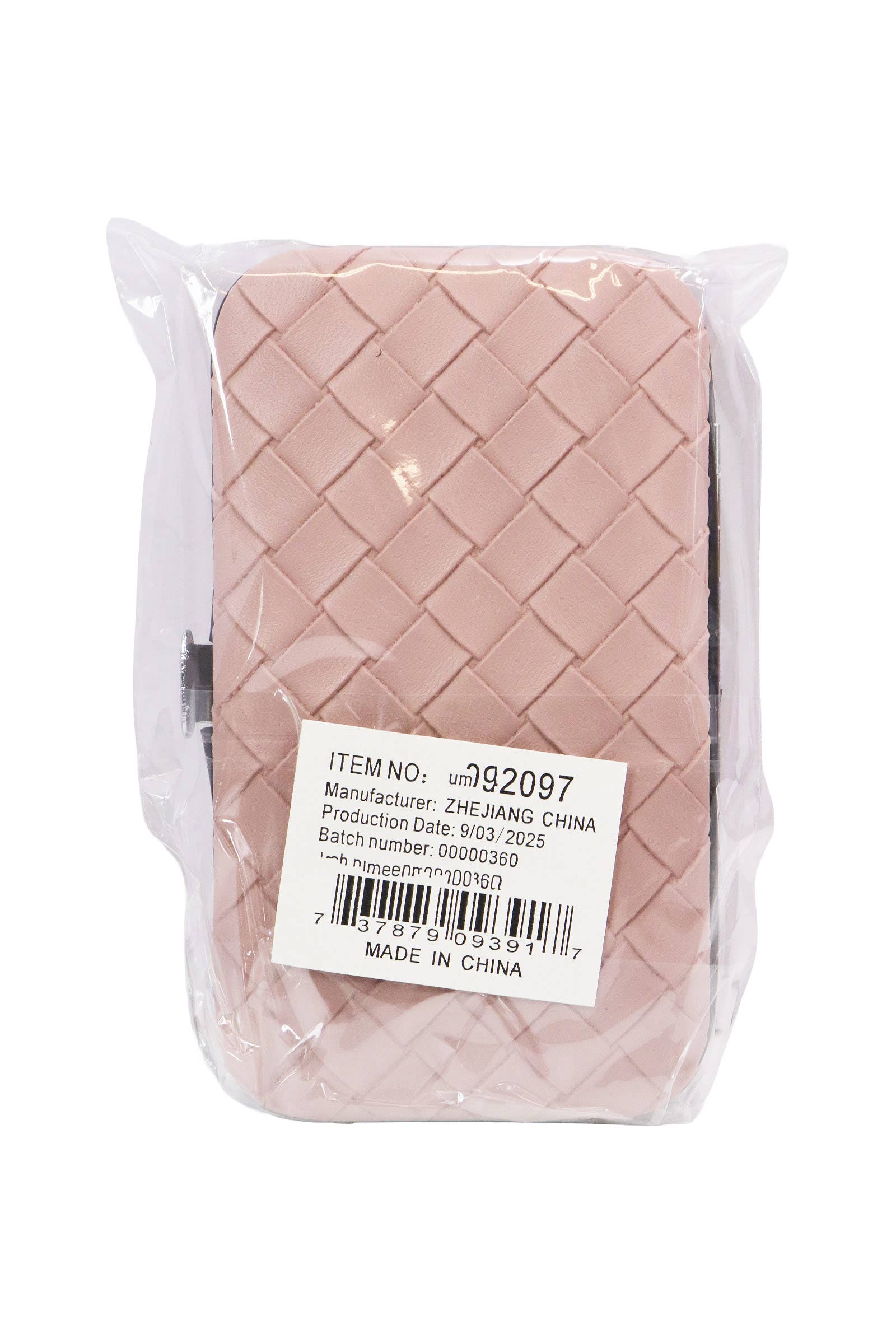 Basket Weave Vegan Leather 7 Pcs Nailcare Kit