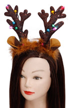 Reindeer Fuzzy Antler Led Light-up Hairband