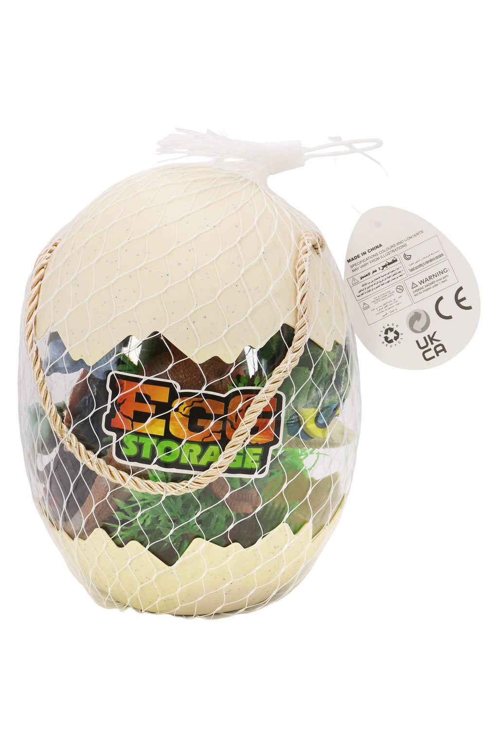 14-piece Dinosaur Figures Play Set Egg Jar