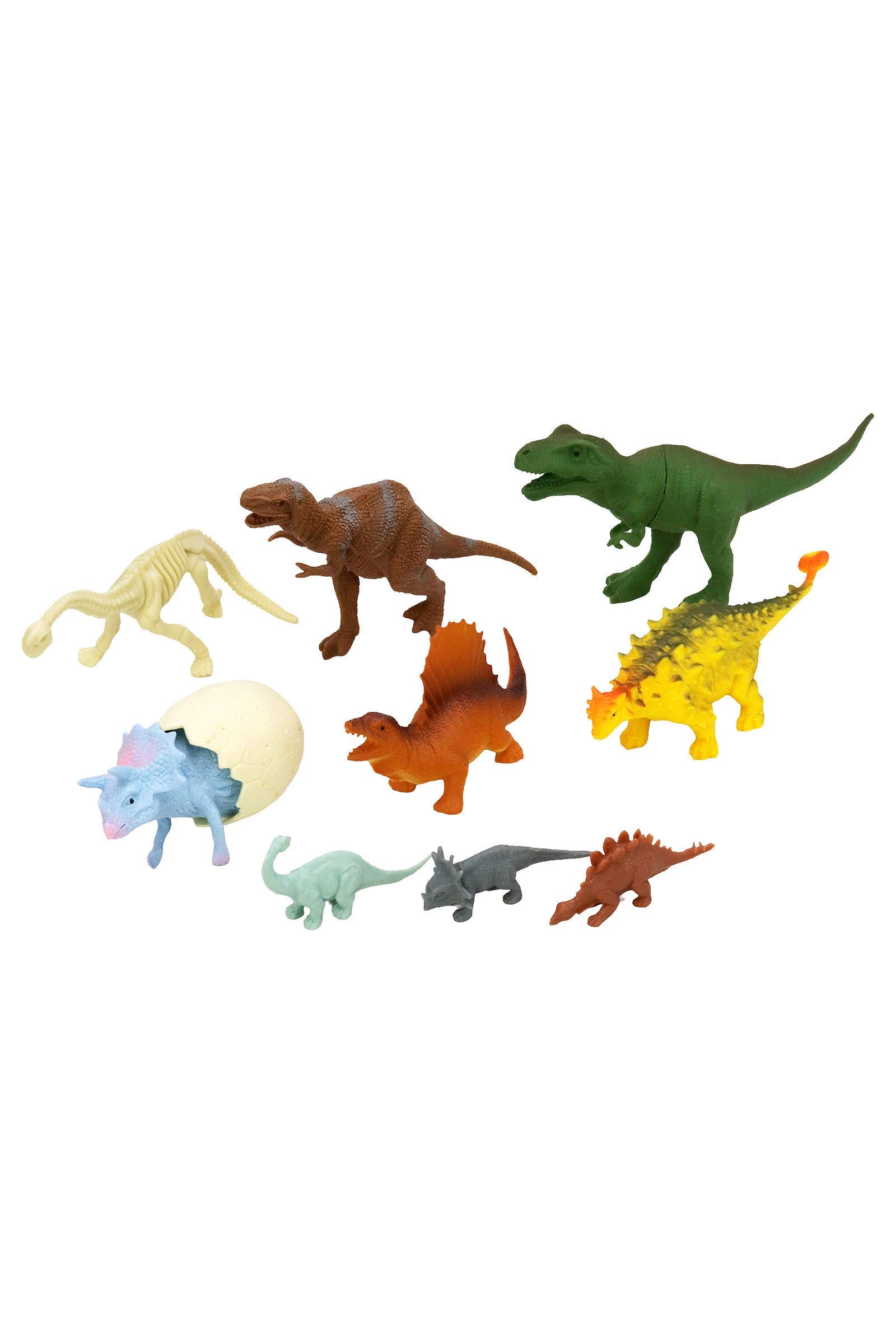 14-piece Dinosaur Figures Play Set Egg Jar
