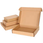 50pc, 2 Size Kraft Corrugated Cardboard Mailer Shipping Box