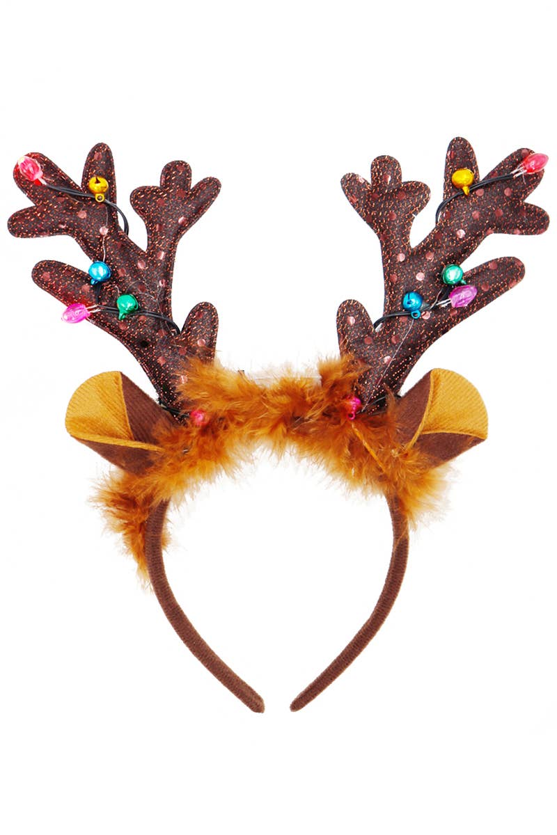 Reindeer Fuzzy Antler Led Light-up Hairband