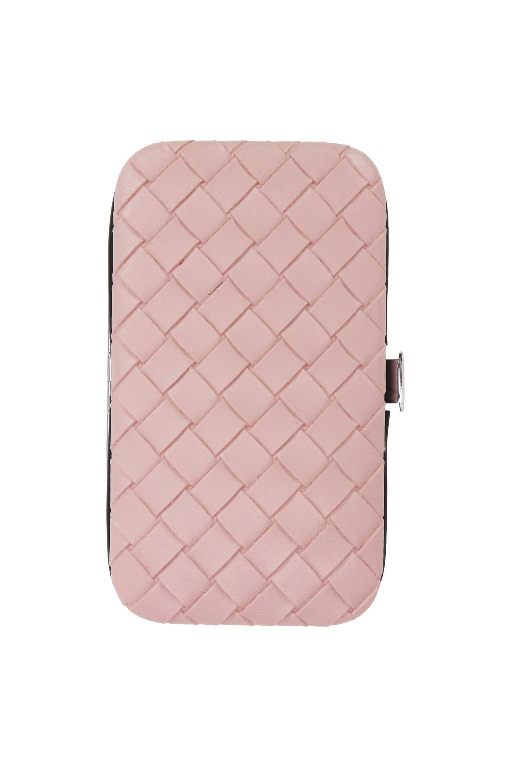 Basket Weave Vegan Leather 7 Pcs Nailcare Kit