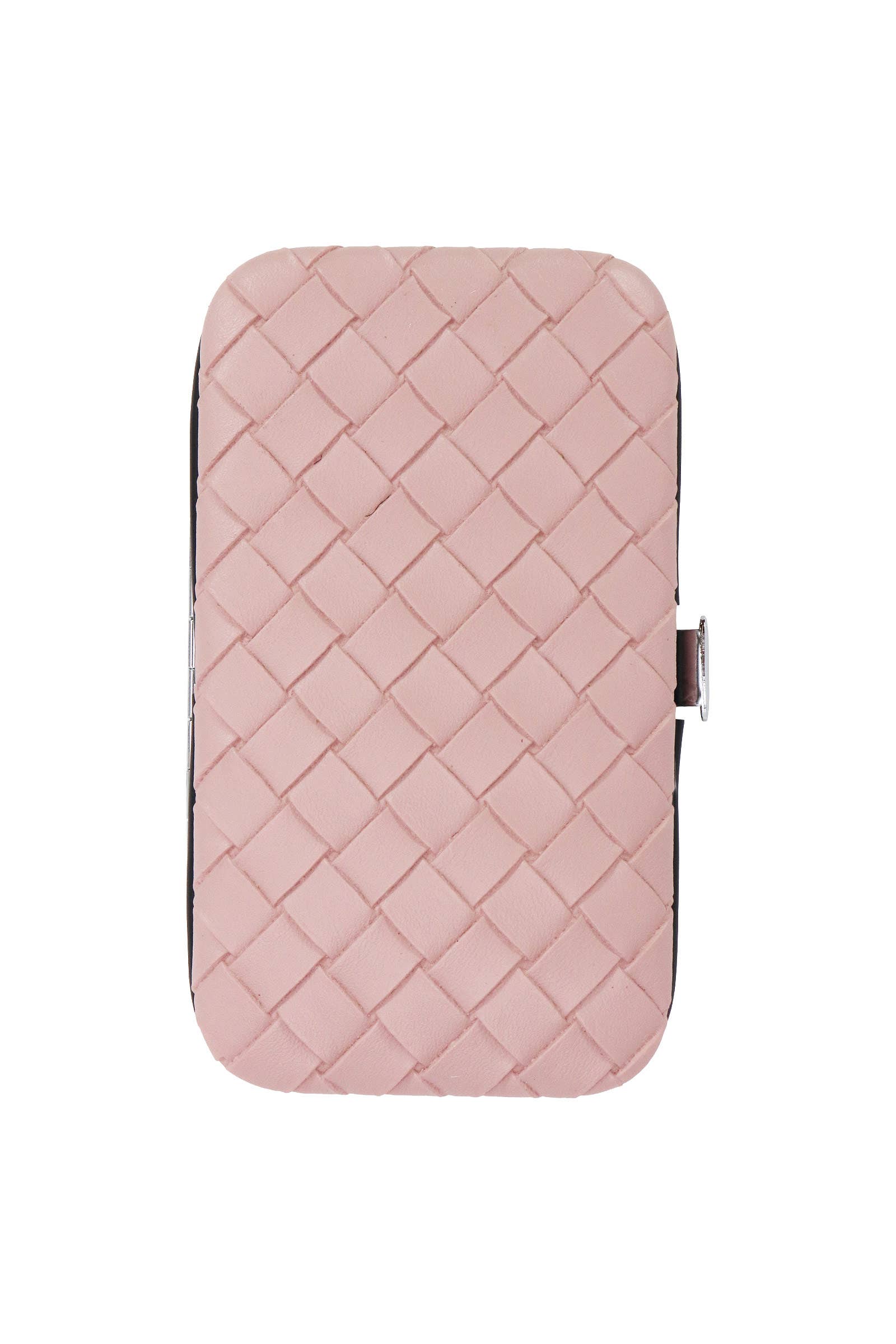 Basket Weave Vegan Leather 7 Pcs Nailcare Kit