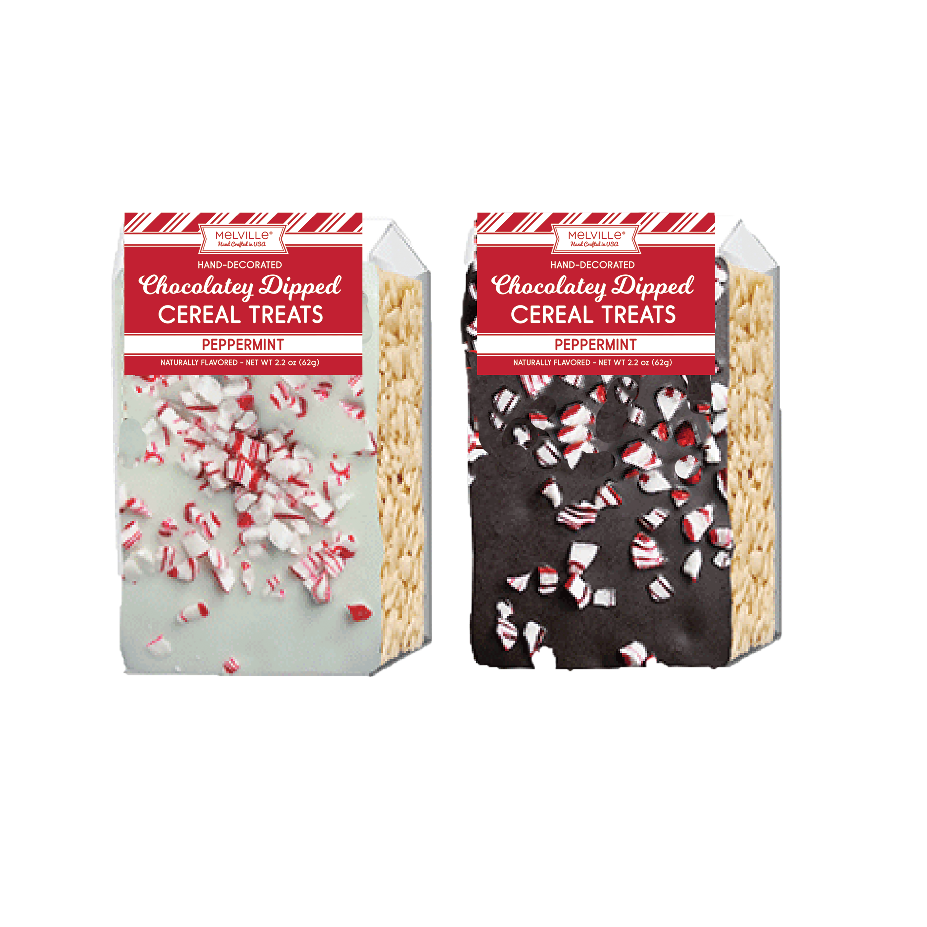 Rice Treat Bar - Dark & White Chocolate Peppermint