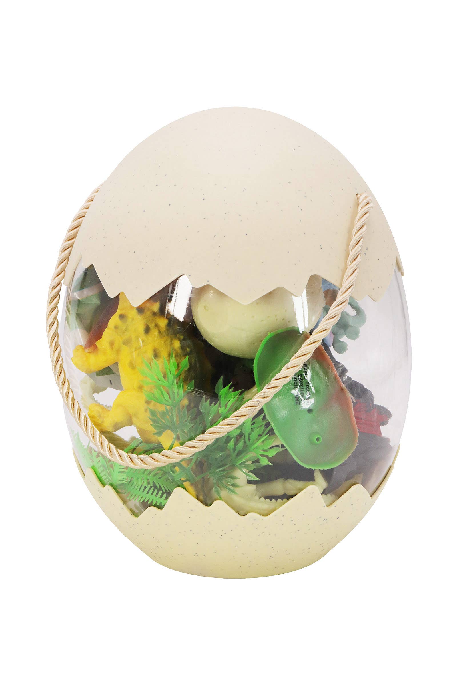 14-piece Dinosaur Figures Play Set Egg Jar