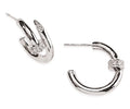 Silver Crest Earrings