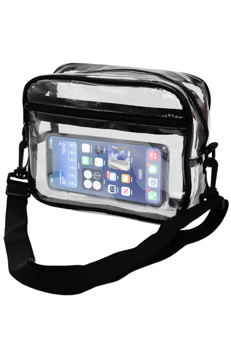 Clear Pvc Crossbody Messenger Travel Spa Bag