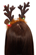 Reindeer Fuzzy Antler Led Light-up Hairband